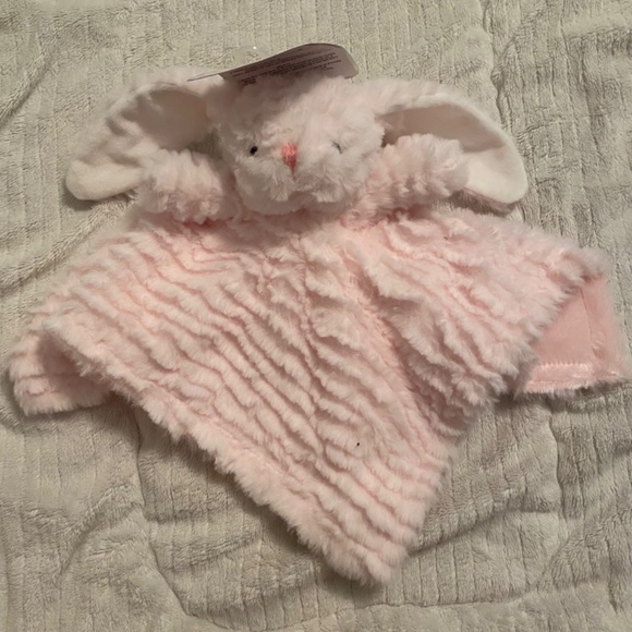 New Baby Mode Signature Pink Bunny Rabbit Ridged Knit Security Blanket Lovey - Picture 1 of 4